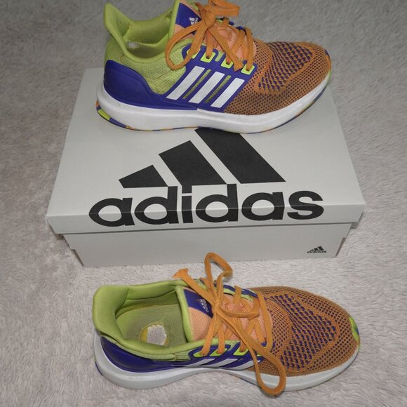 Size 4 adidas UBounce DNA Running Shoes, Crew Orange / Cloud White / Solar Slime - Picture 5 of 10